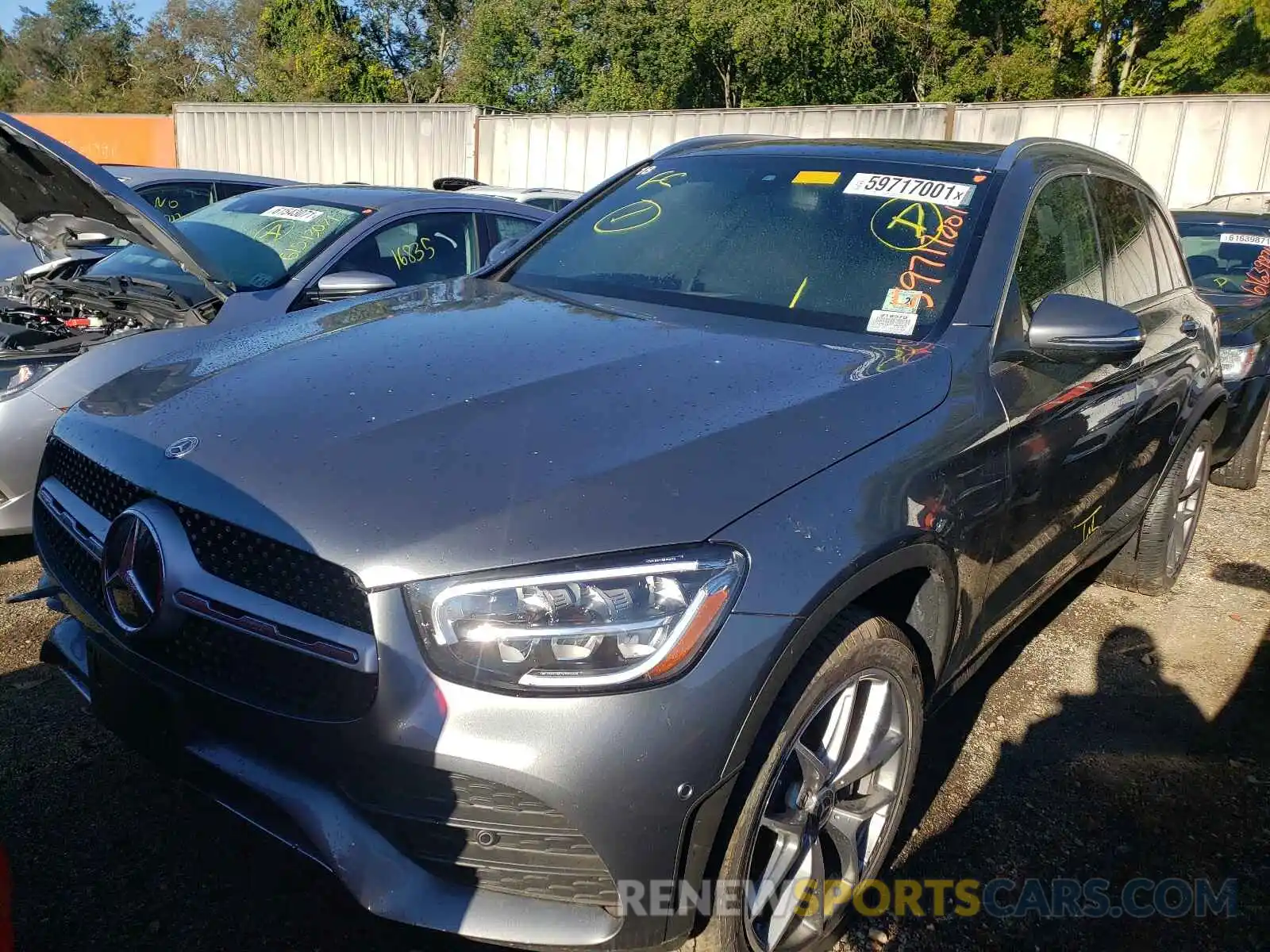 2 Photograph of a damaged car W1N0G8EB8MV281843 MERCEDES-BENZ GLC-CLASS 2021