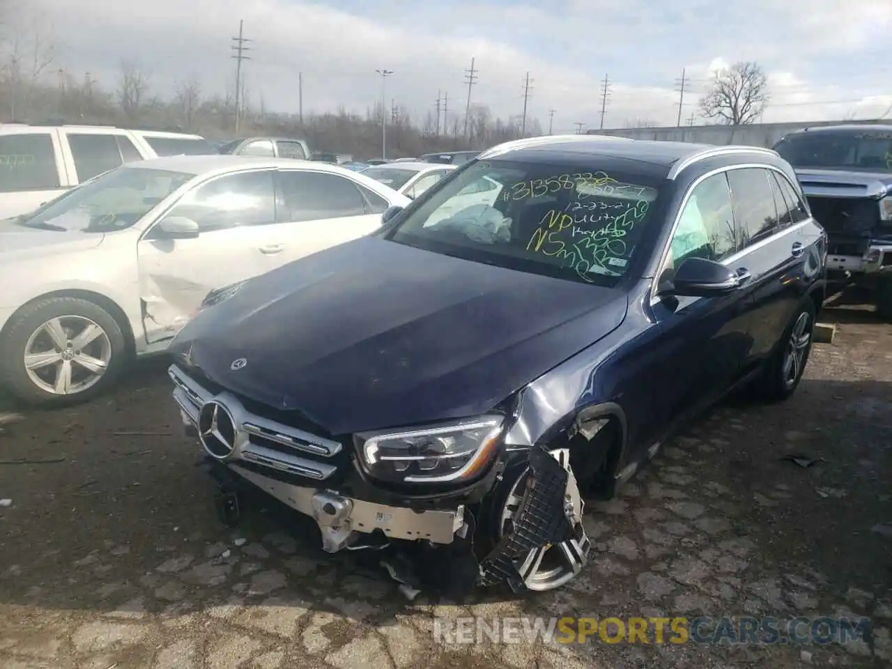 2 Photograph of a damaged car W1N0G8EB9MF925067 MERCEDES-BENZ GLC-CLASS 2021