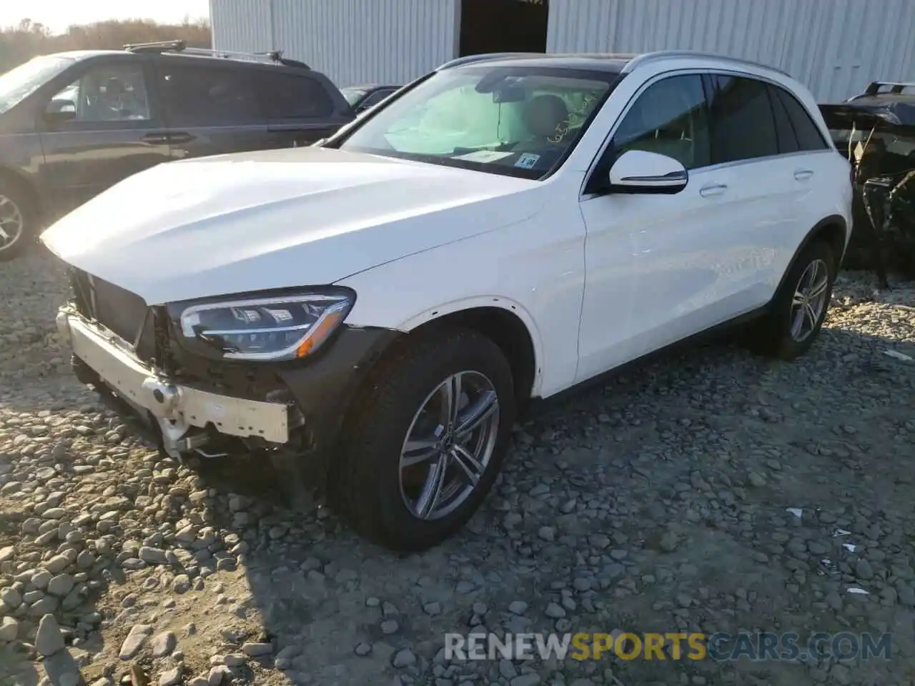 2 Photograph of a damaged car W1N0G8EBXMF902123 MERCEDES-BENZ GLC-CLASS 2021