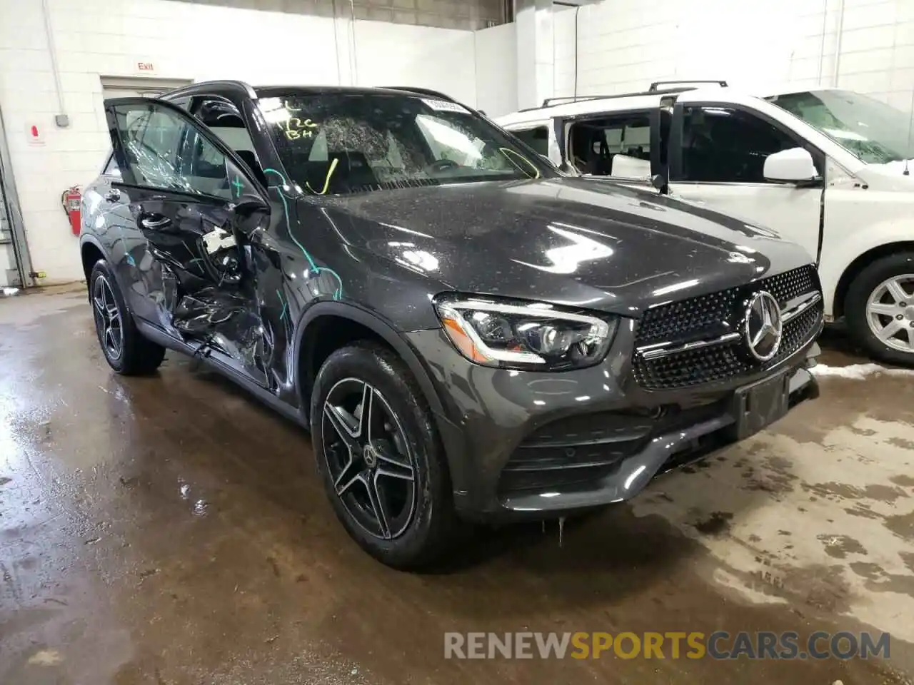 1 Photograph of a damaged car W1N0G8EBXMF911291 MERCEDES-BENZ GLC-CLASS 2021