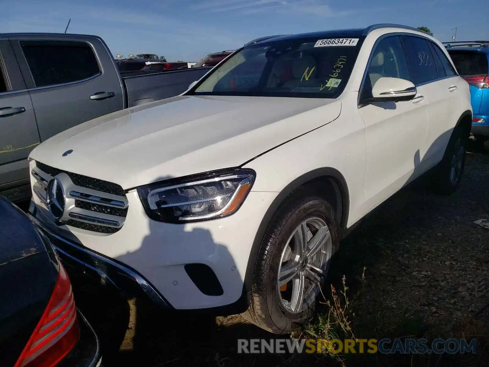 2 Photograph of a damaged car W1N0G8EBXMF918922 MERCEDES-BENZ GLC-CLASS 2021