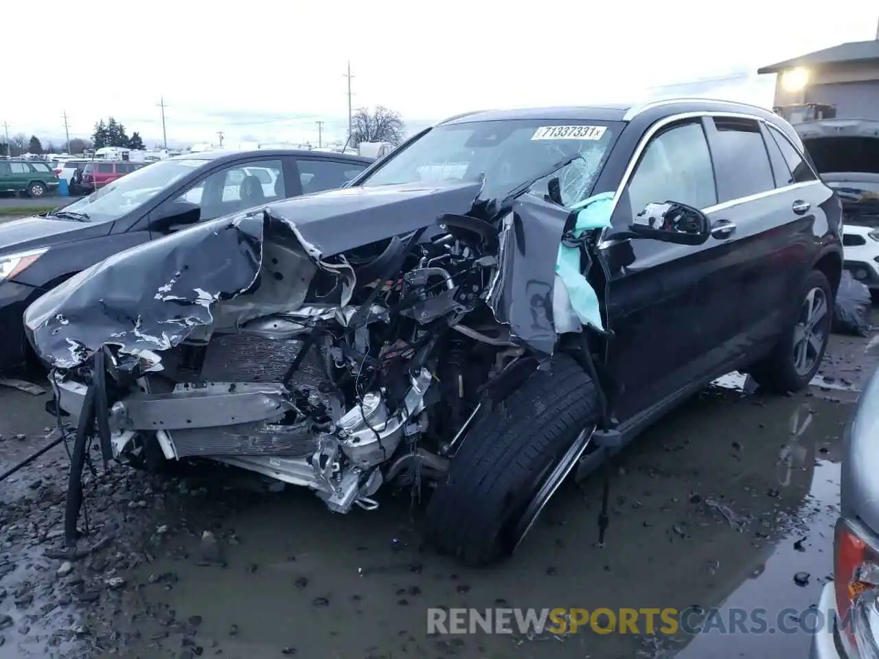 2 Photograph of a damaged car W1N0G8EBXMV286865 MERCEDES-BENZ GLC-CLASS 2021