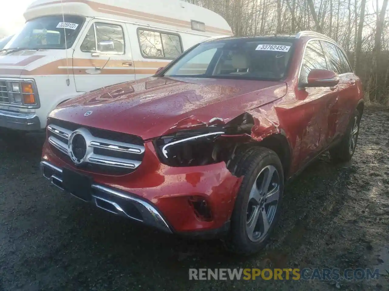 2 Photograph of a damaged car W1N0G8EBXMV287644 MERCEDES-BENZ GLC-CLASS 2021