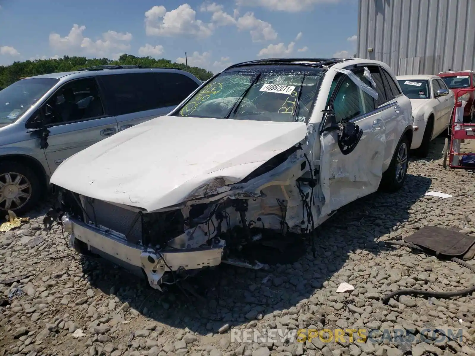 2 Photograph of a damaged car W1N0G8EBXMV300814 MERCEDES-BENZ GLC-CLASS 2021