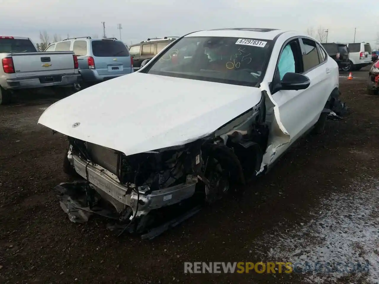 2 Photograph of a damaged car W1N0J8EB7MF873164 MERCEDES-BENZ GLC-CLASS 2021