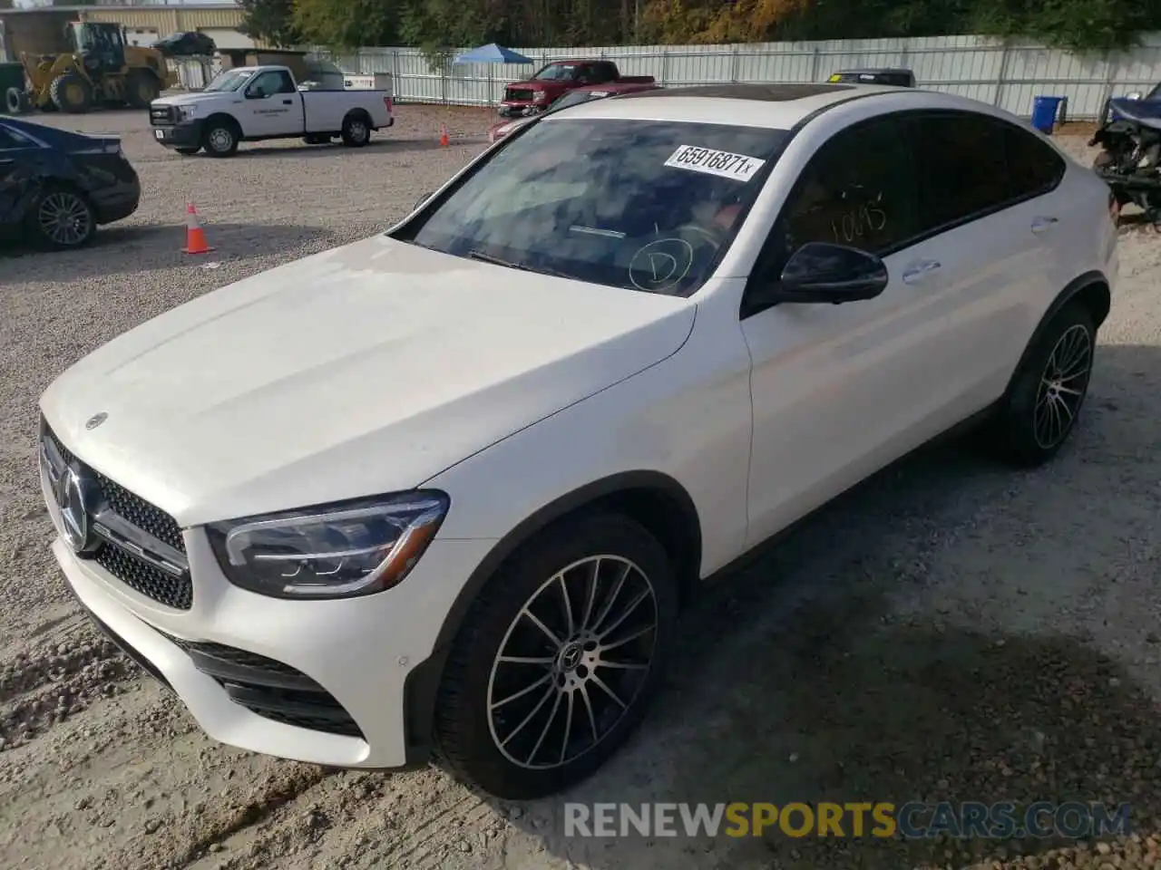 2 Photograph of a damaged car W1N0J8EB8MF885470 MERCEDES-BENZ GLC-CLASS 2021