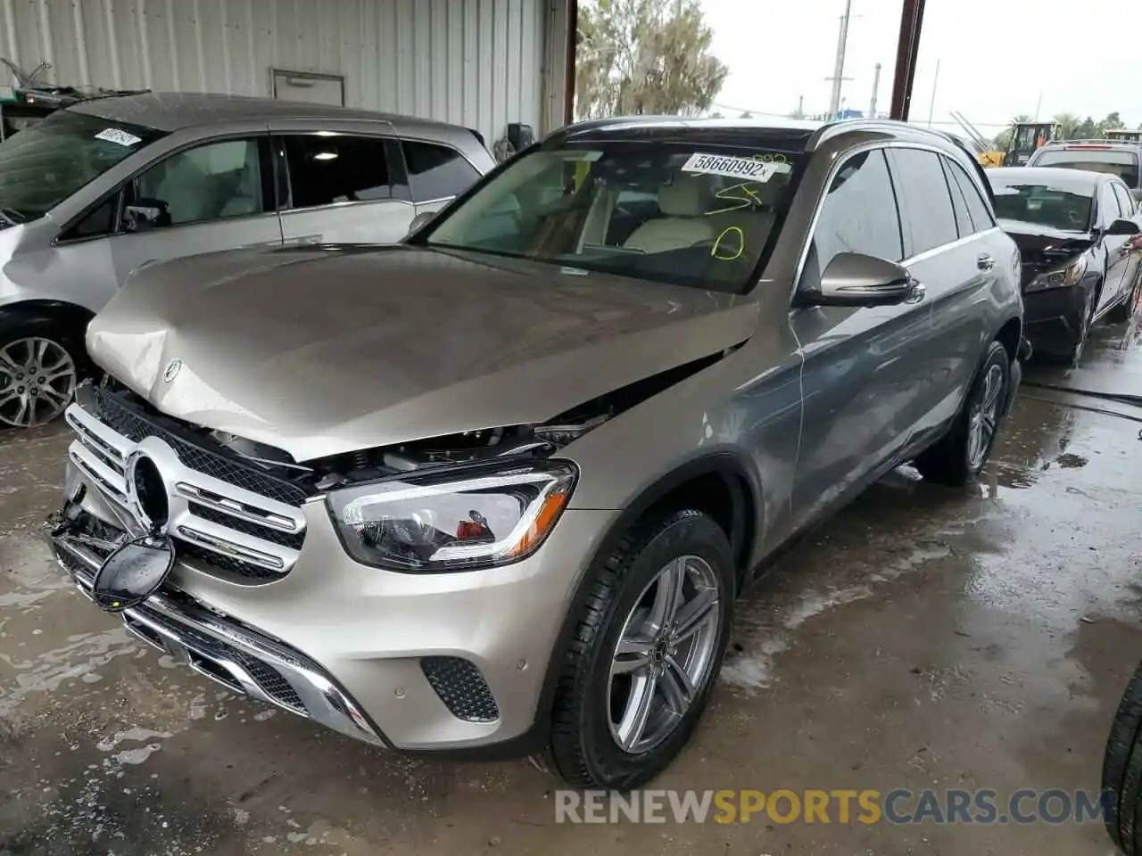 2 Photograph of a damaged car W1N0G8DB3NV363417 MERCEDES-BENZ GLC-CLASS 2022