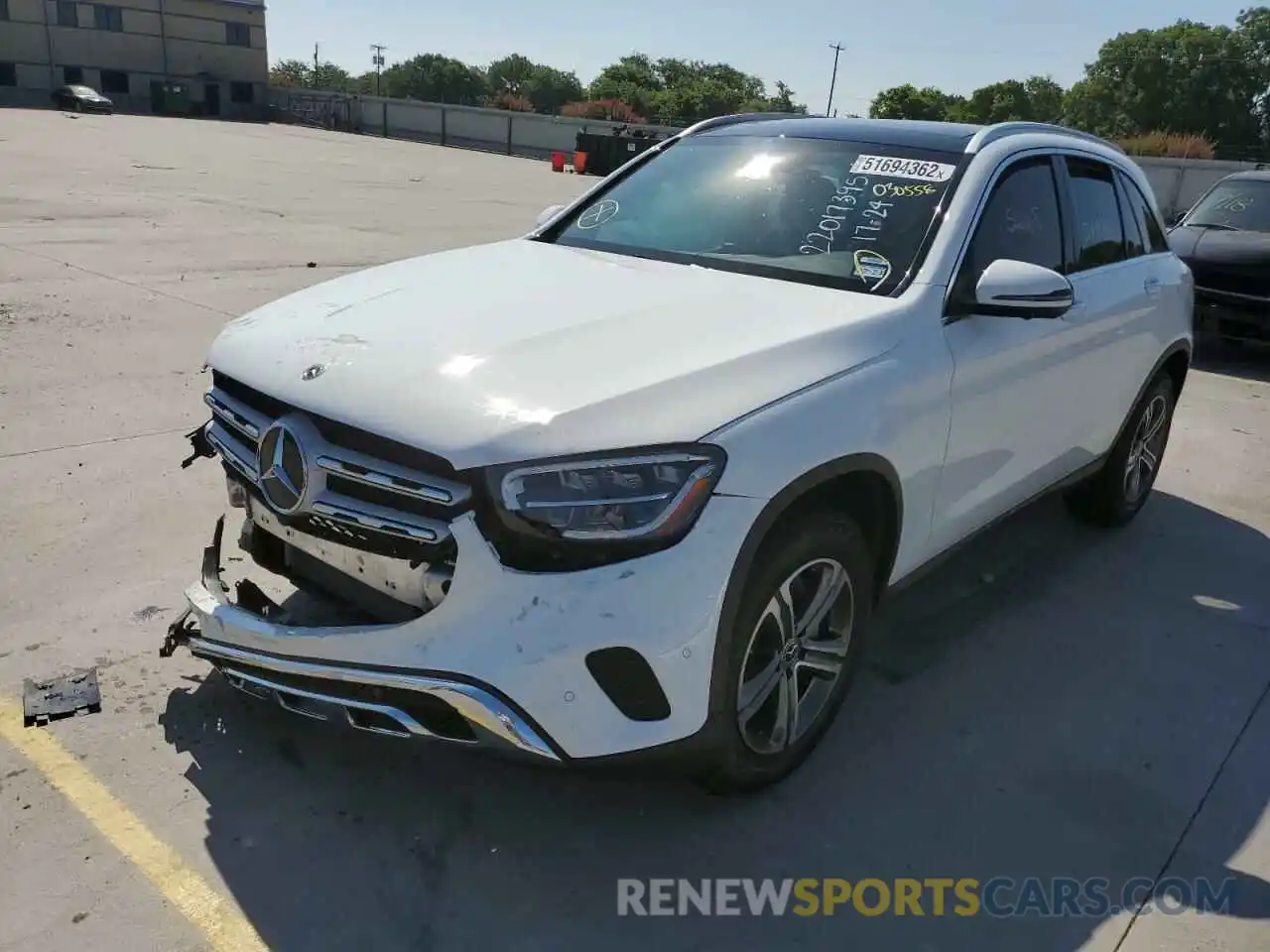 2 Photograph of a damaged car W1N0G8DB5NG030558 MERCEDES-BENZ GLC-CLASS 2022