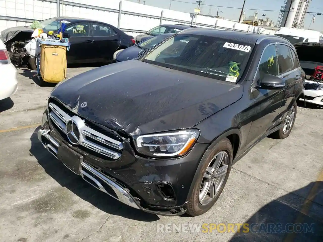 2 Фотография поврежденного автомобиля W1N0G8DB9NV325531 MERCEDES-BENZ GLC-CLASS 2022