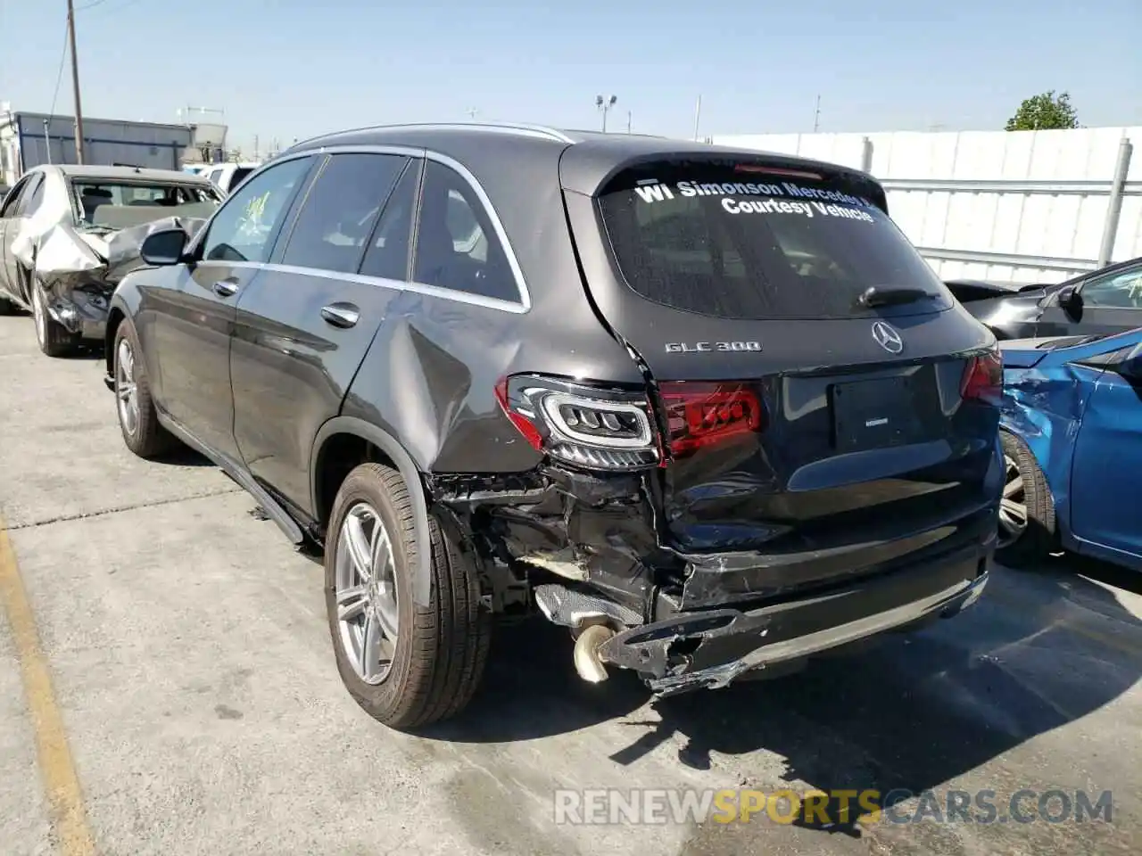 3 Photograph of a damaged car W1N0G8DB9NV325531 MERCEDES-BENZ GLC-CLASS 2022