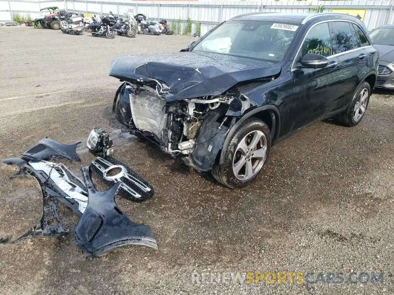 2 Photograph of a damaged car W1N0G8EB0NV361039 MERCEDES-BENZ GLC-CLASS 2022