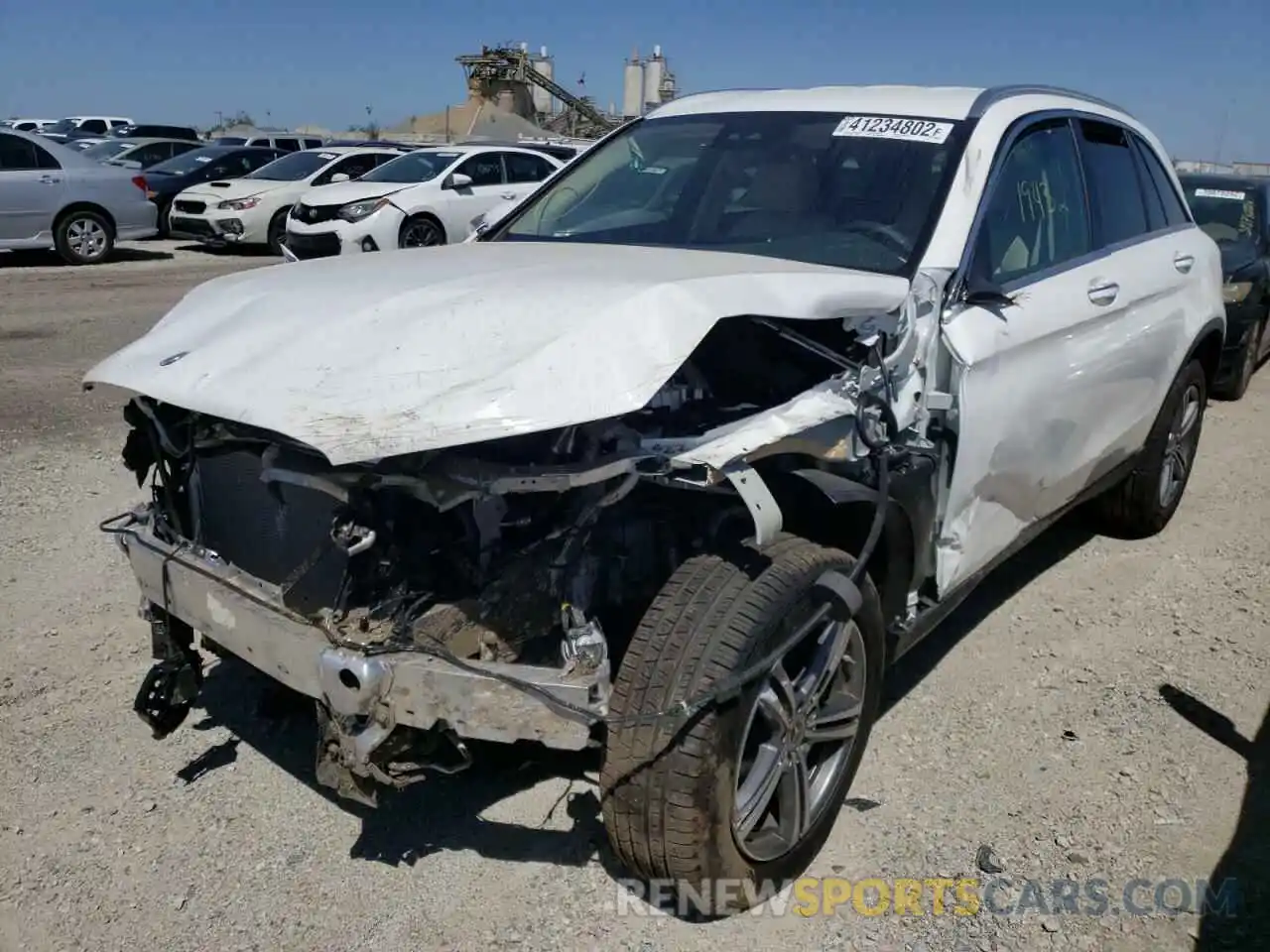 2 Photograph of a damaged car W1N0G8EB3NV338600 MERCEDES-BENZ GLC-CLASS 2022