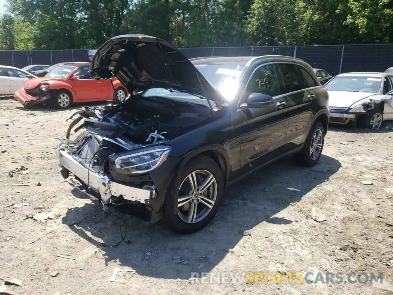 2 Фотография поврежденного автомобиля W1N0G8EB3NV387845 MERCEDES-BENZ GLC-CLASS 2022