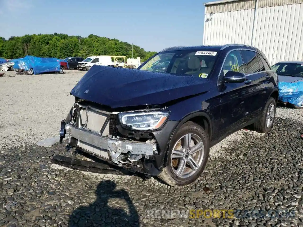 2 Photograph of a damaged car W1N0G8EB6NG048615 MERCEDES-BENZ GLC-CLASS 2022