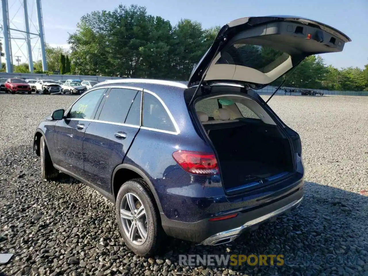 3 Photograph of a damaged car W1N0G8EB6NG048615 MERCEDES-BENZ GLC-CLASS 2022