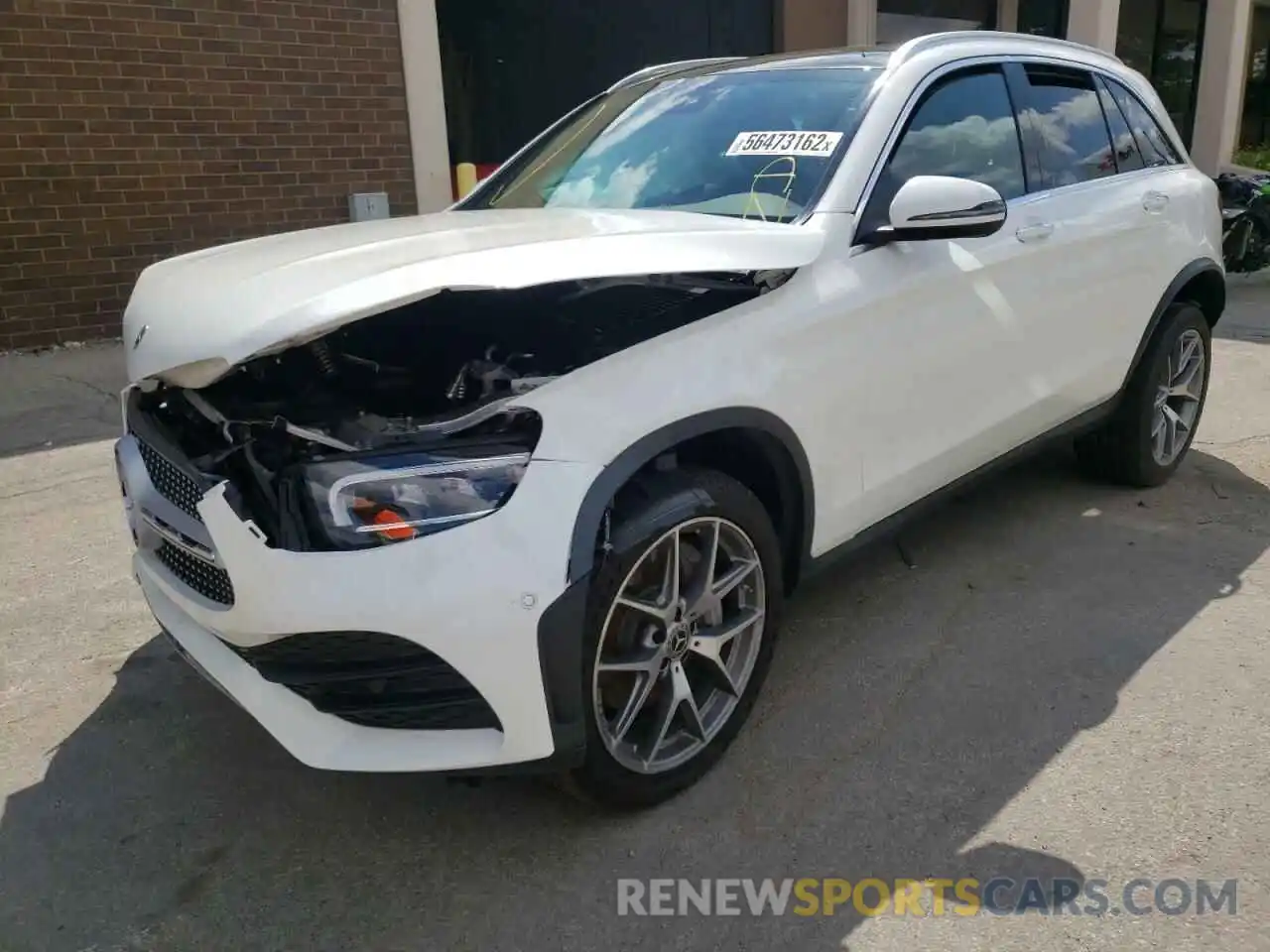 2 Photograph of a damaged car W1N0G8EB6NV353818 MERCEDES-BENZ GLC-CLASS 2022