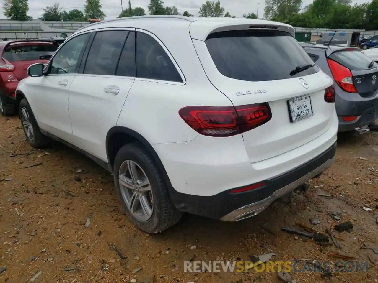 3 Photograph of a damaged car W1N0G8EB6NV368741 MERCEDES-BENZ GLC-CLASS 2022