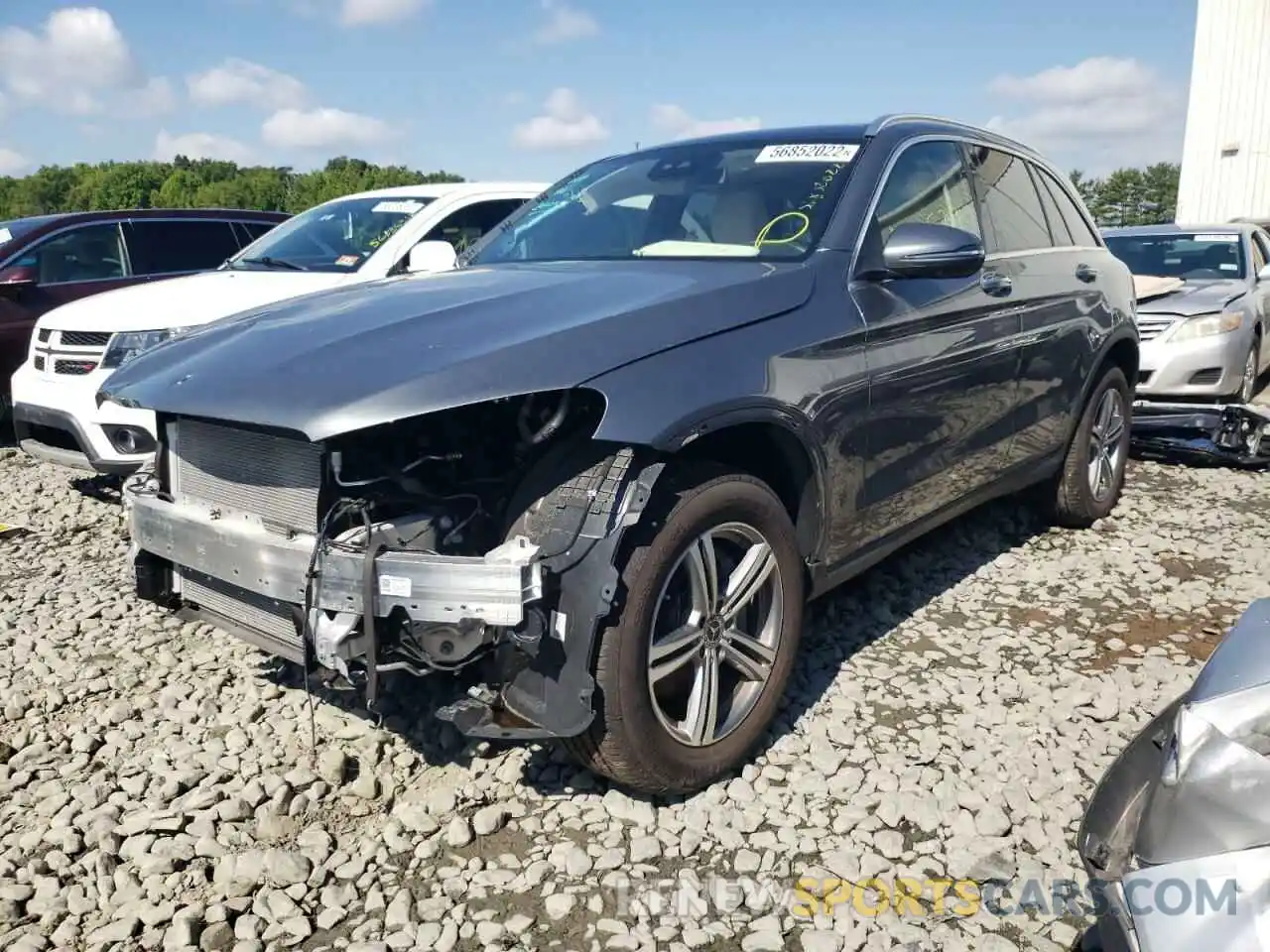 2 Фотография поврежденного автомобиля W1N0G8EB7NG016319 MERCEDES-BENZ GLC-CLASS 2022