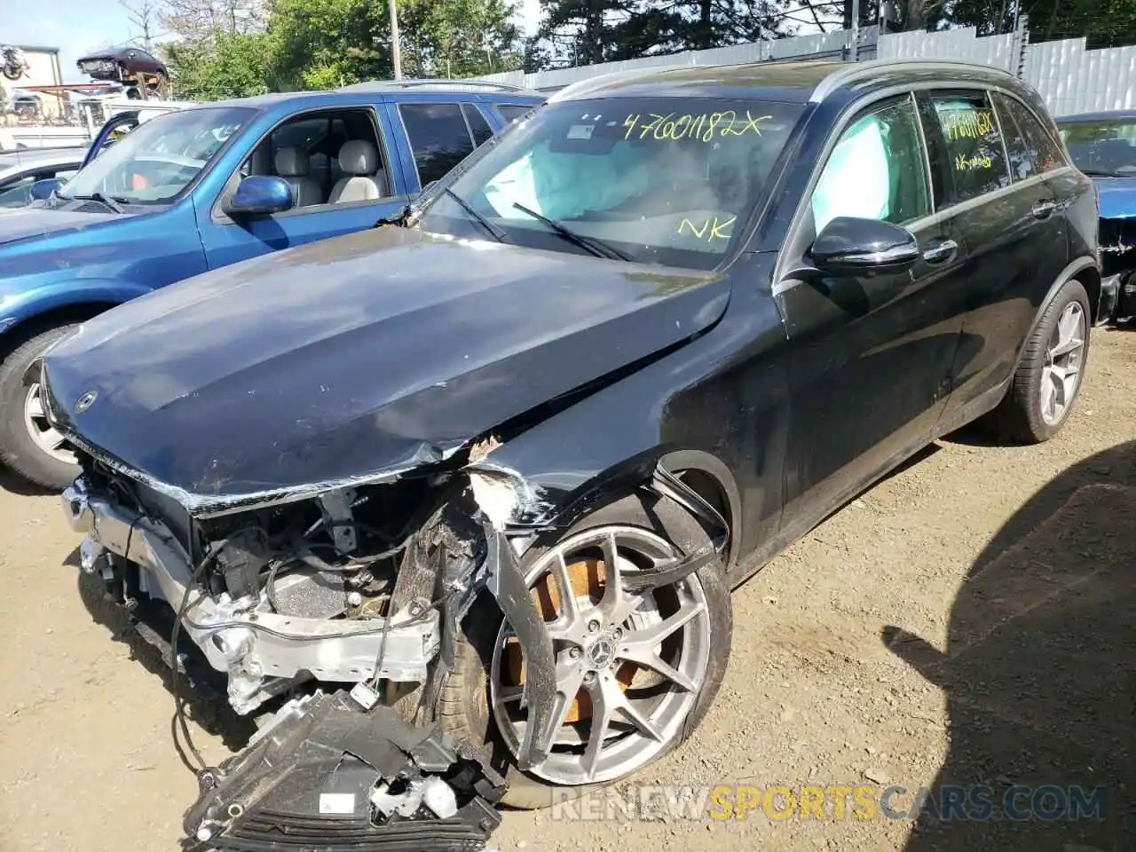 2 Photograph of a damaged car W1N0G8EB8NV364917 MERCEDES-BENZ GLC-CLASS 2022