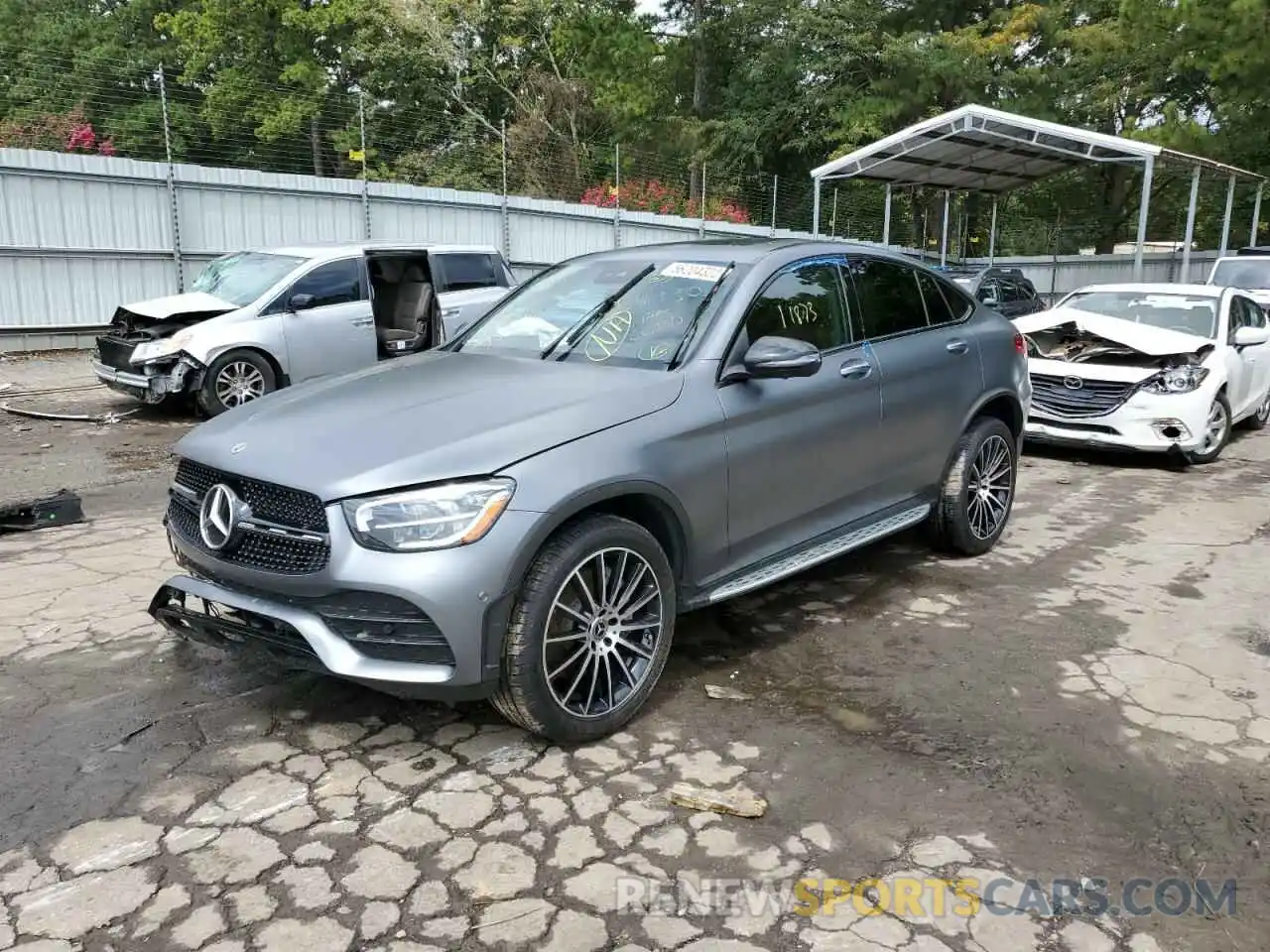 2 Photograph of a damaged car W1N0J8EB6NG034330 MERCEDES-BENZ GLC-CLASS 2022