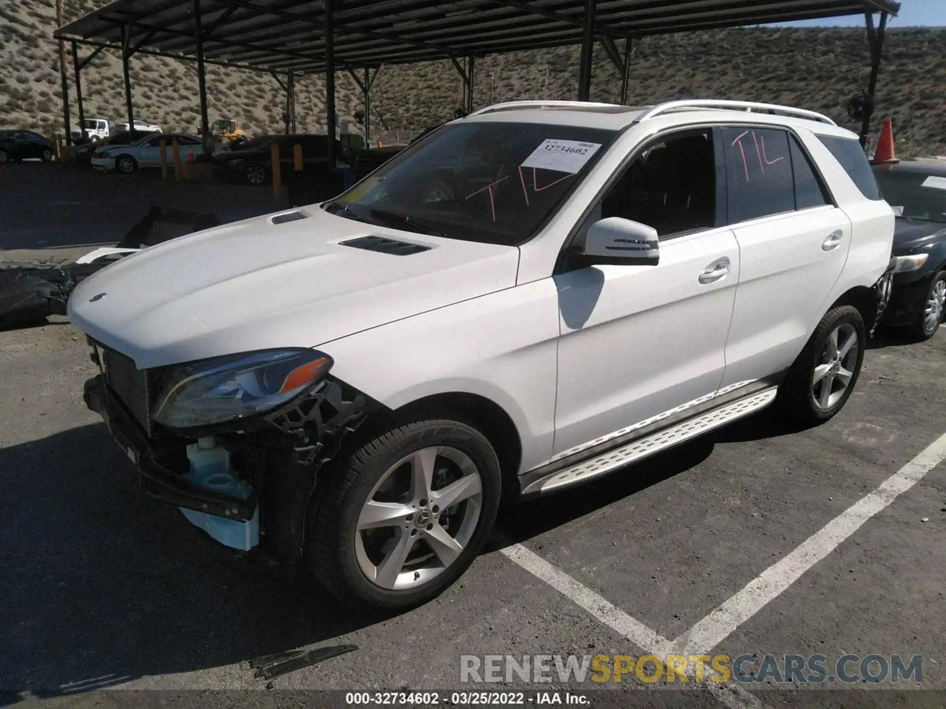 2 Photograph of a damaged car 4JGDA5GB7KB208463 MERCEDES-BENZ GLE 2019