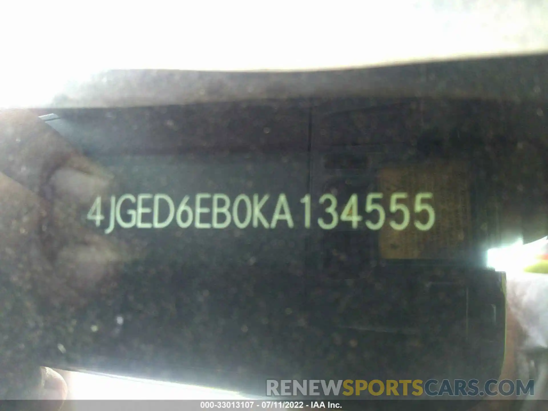 9 Photograph of a damaged car 4JGED6EB0KA134555 MERCEDES-BENZ GLE 2019