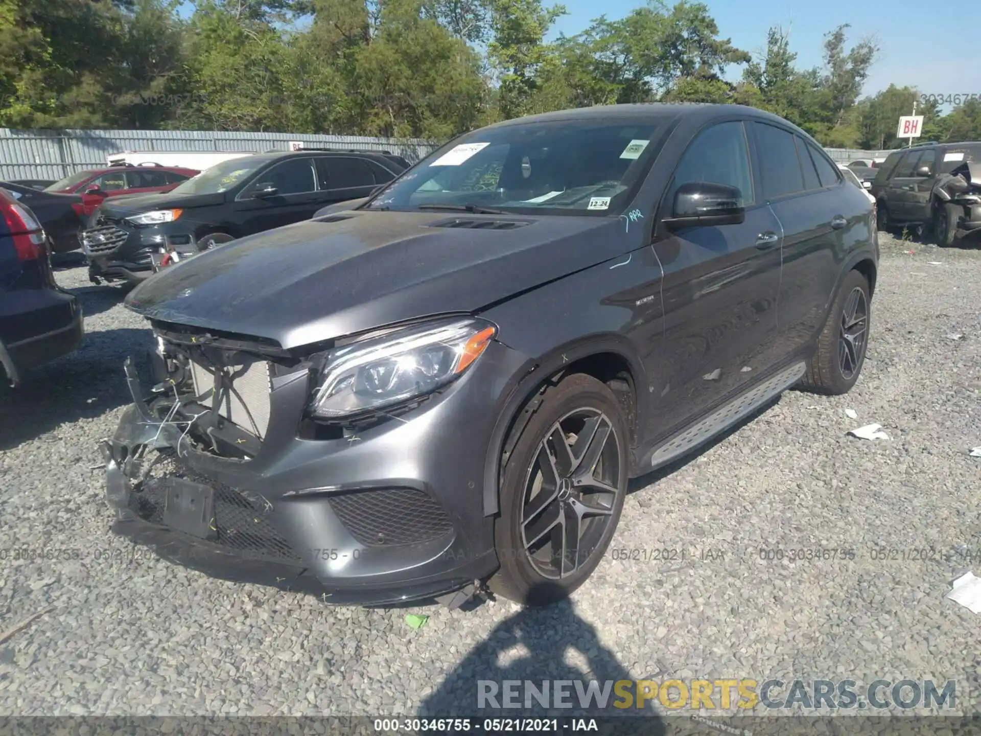 2 Photograph of a damaged car 4JGED6EB6KA152574 MERCEDES-BENZ GLE 2019