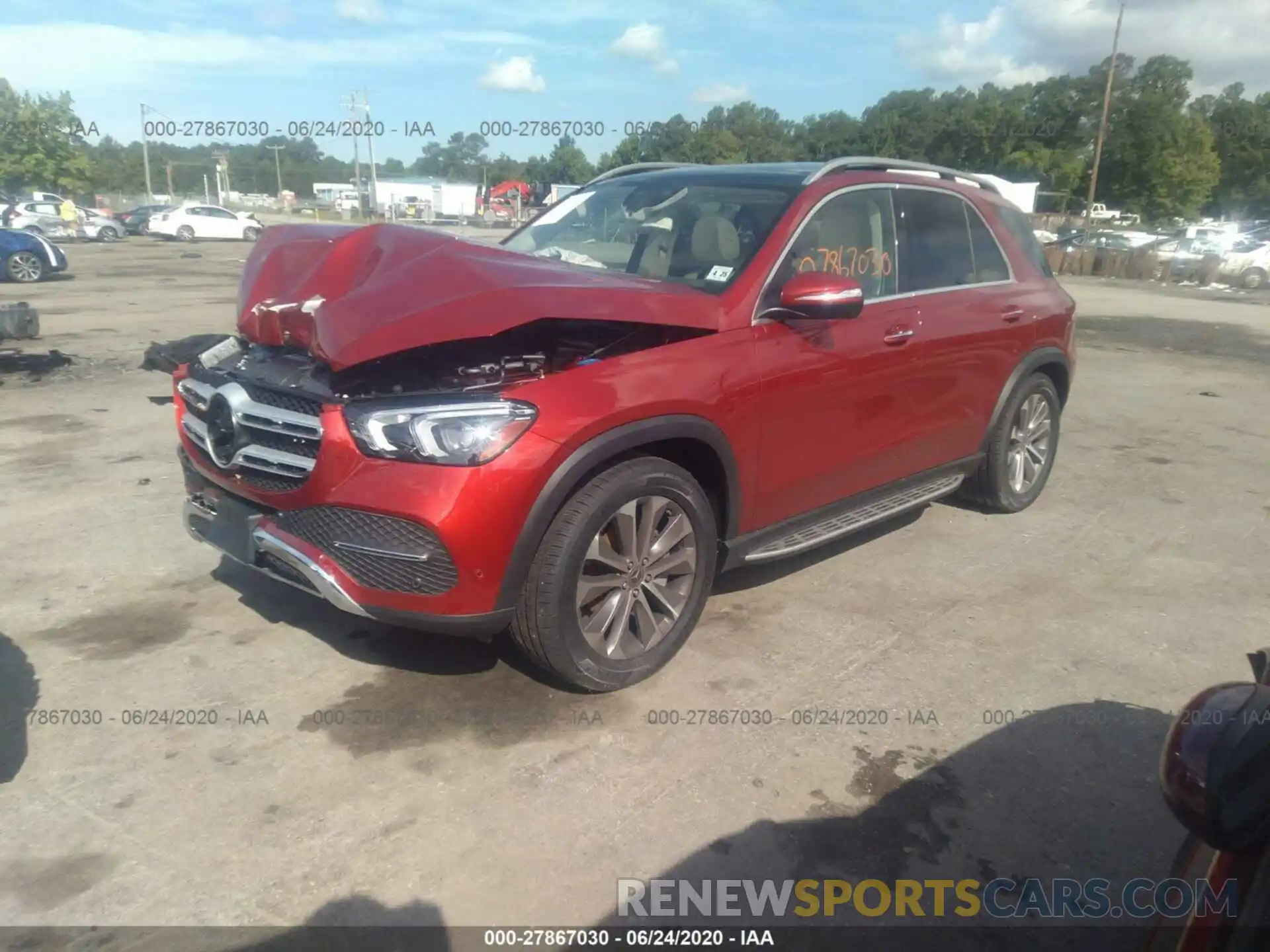 2 Photograph of a damaged car 4JGFB4KB0LA044021 MERCEDES-BENZ GLE 2020