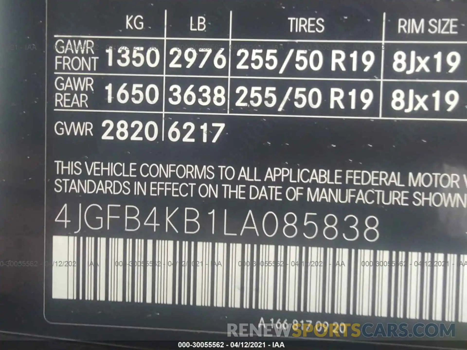 9 Фотография поврежденного автомобиля 4JGFB4KB1LA085838 MERCEDES-BENZ GLE 2020