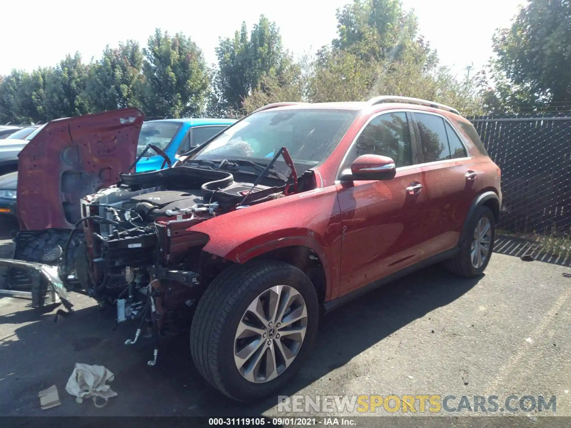 2 Photograph of a damaged car 4JGFB4KB5LA041647 MERCEDES-BENZ GLE 2020