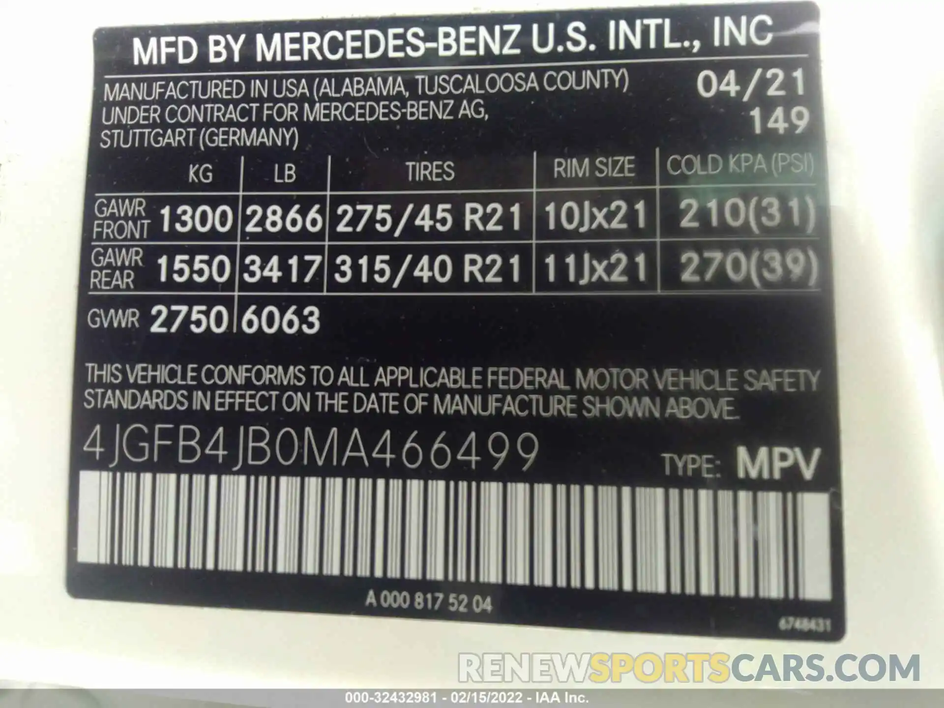 9 Фотография поврежденного автомобиля 4JGFB4JB0MA466499 MERCEDES-BENZ GLE 2021