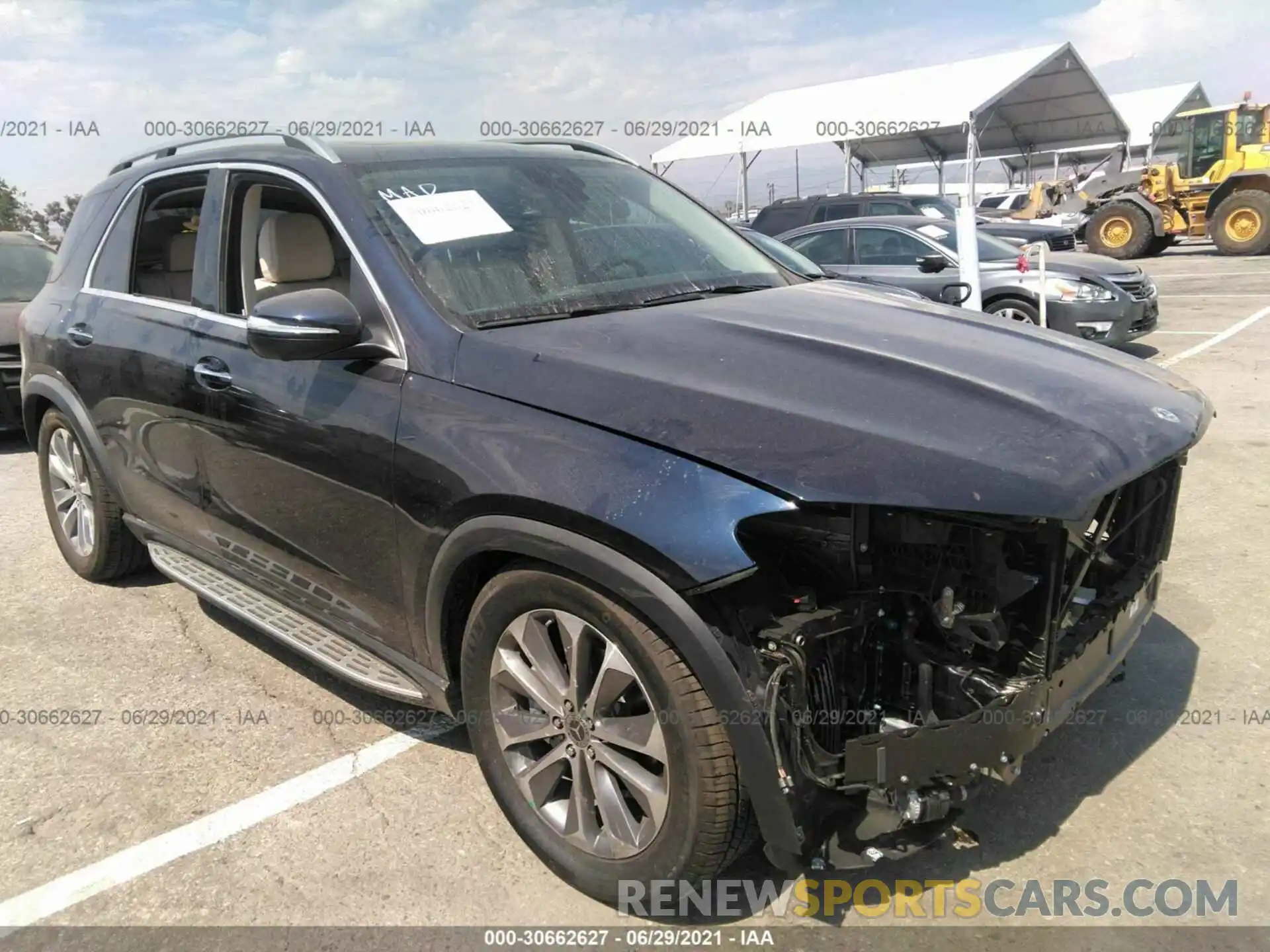 1 Photograph of a damaged car 4JGFB4JB2MA497124 MERCEDES-BENZ GLE 2021