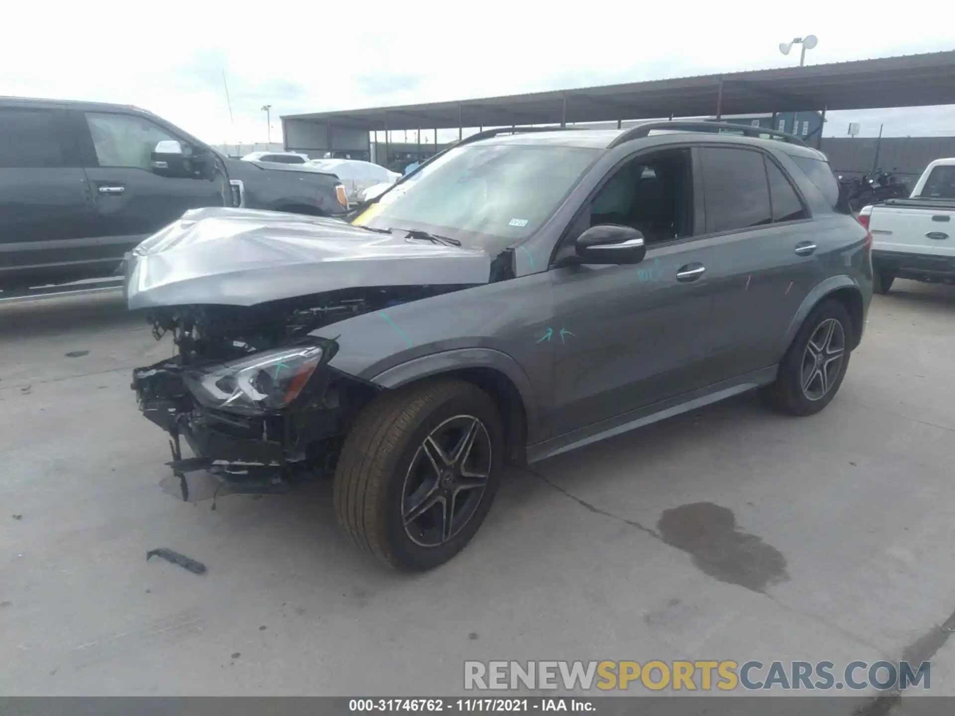 2 Photograph of a damaged car 4JGFB4JB6MA328904 MERCEDES-BENZ GLE 2021