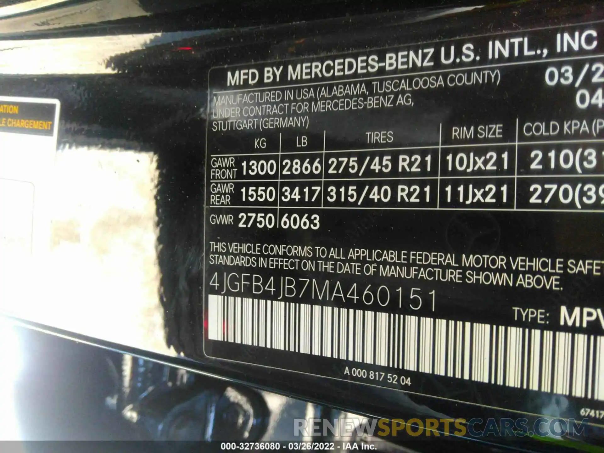 9 Photograph of a damaged car 4JGFB4JB7MA460151 MERCEDES-BENZ GLE 2021