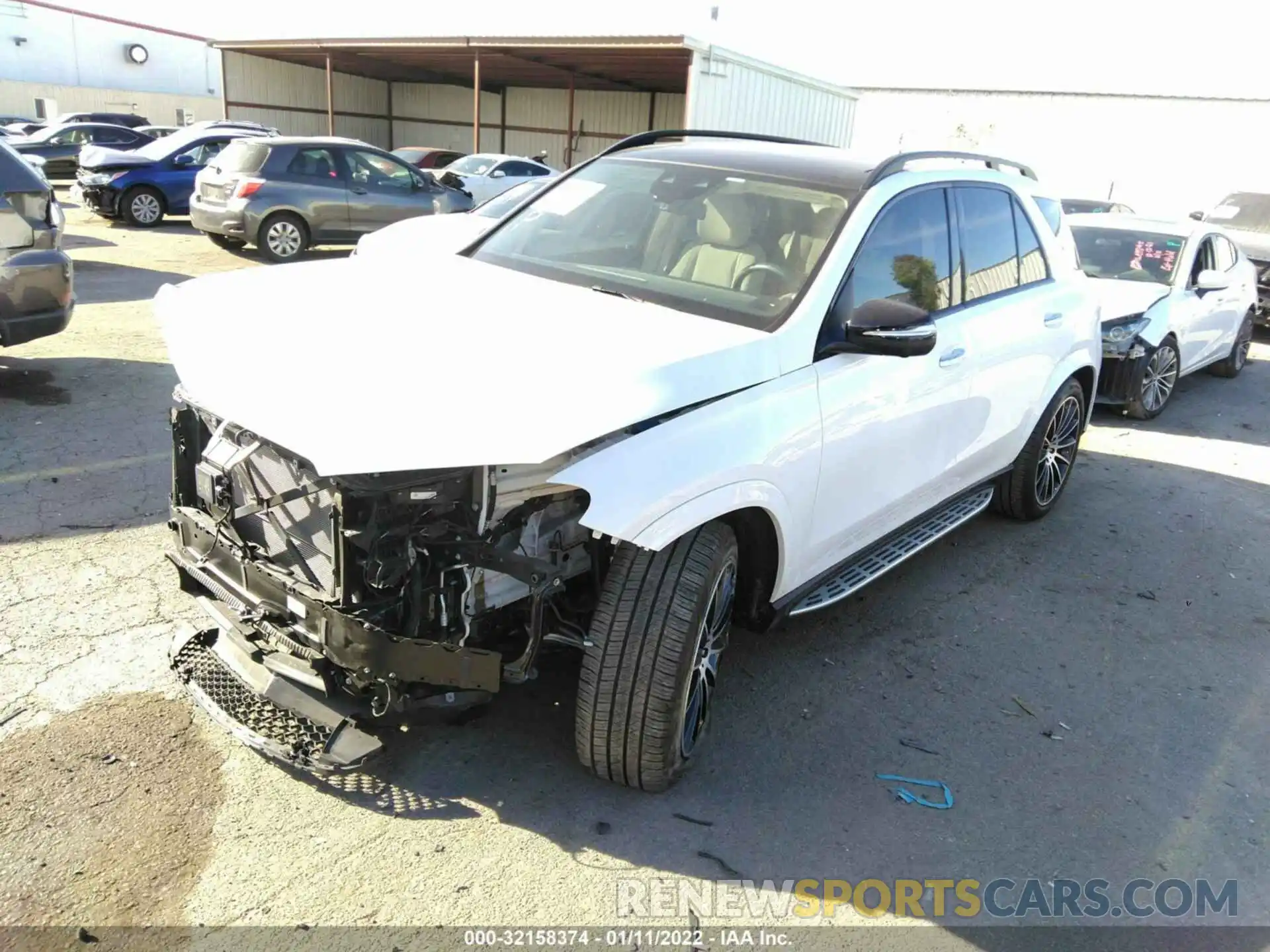 2 Photograph of a damaged car 4JGFB5KB4MA435681 MERCEDES-BENZ GLE 2021