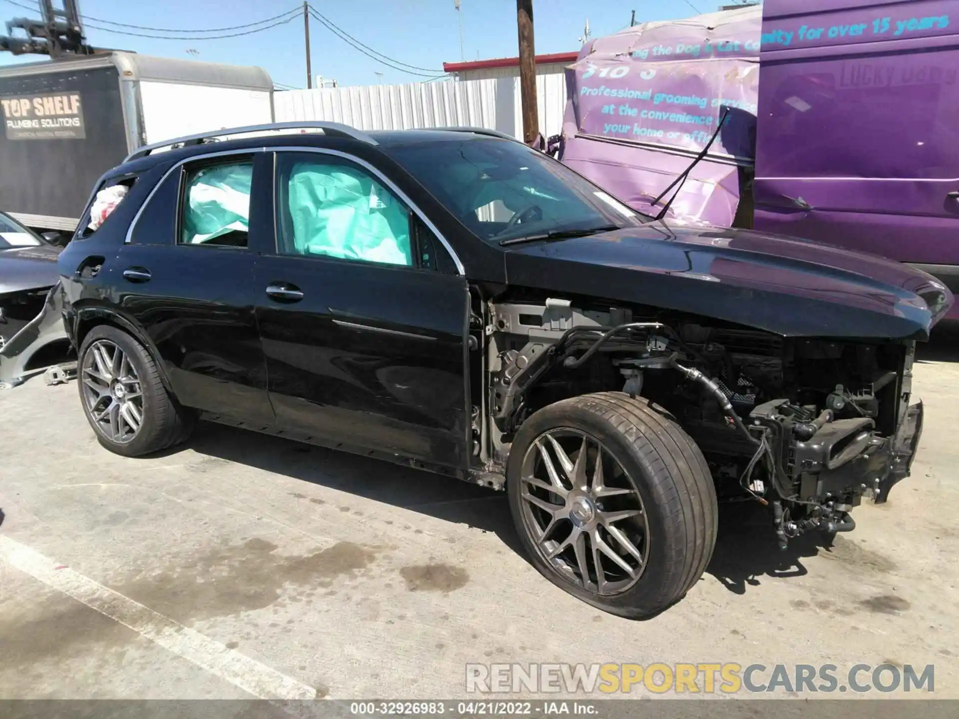 1 Photograph of a damaged car 4JGFB6BB9MA576025 MERCEDES-BENZ GLE 2021