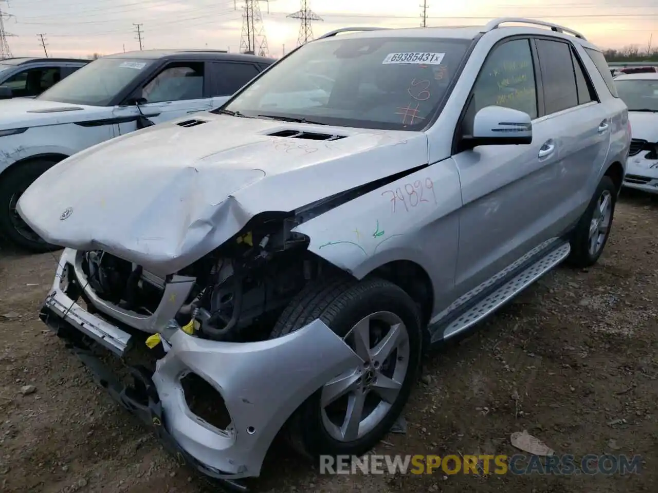 2 Photograph of a damaged car 4JGDA5GB7KB214313 MERCEDES-BENZ GLE-CLASS 2019