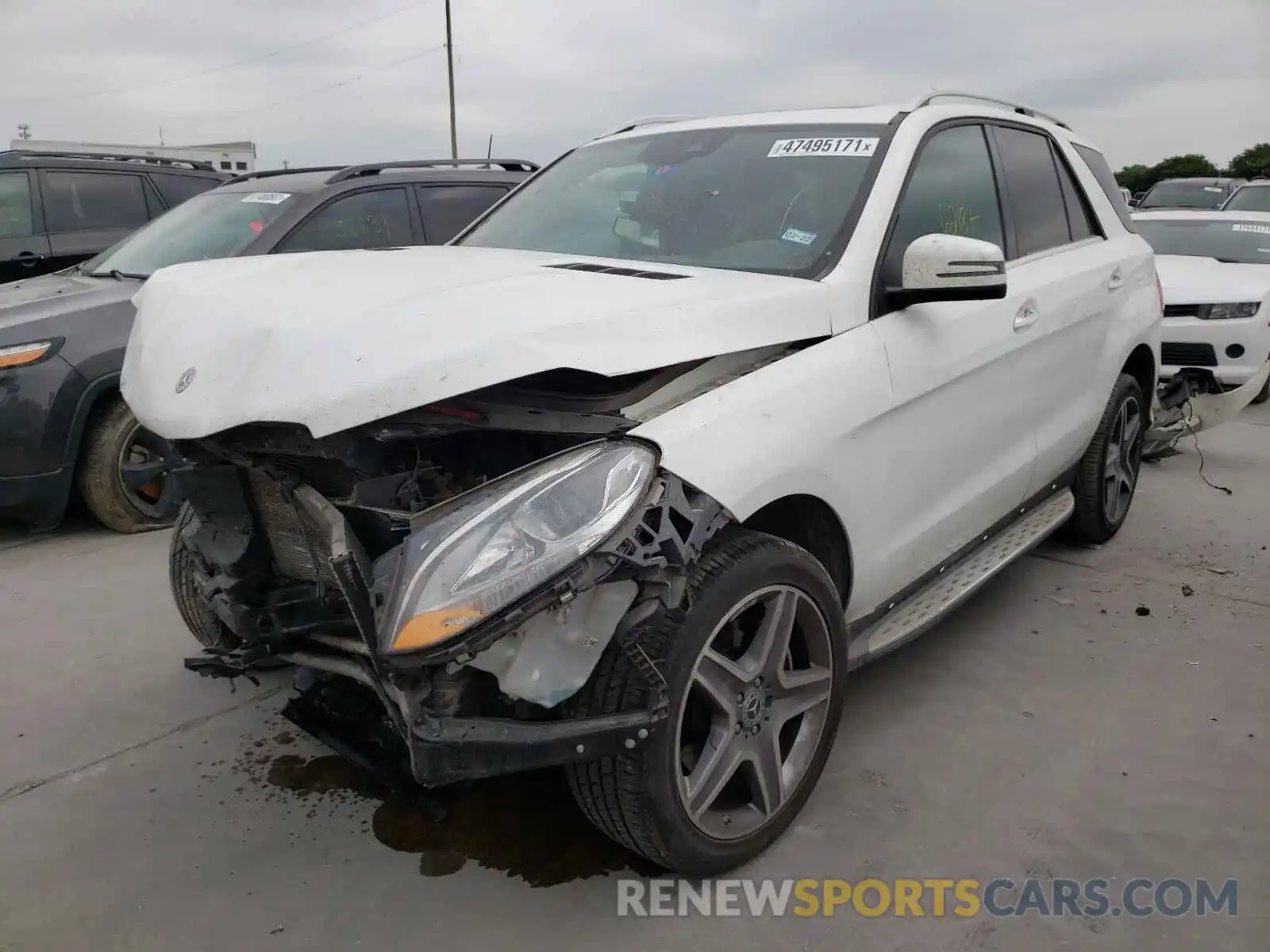 2 Photograph of a damaged car 4JGDA5GBXKB206612 MERCEDES-BENZ GLE-CLASS 2019