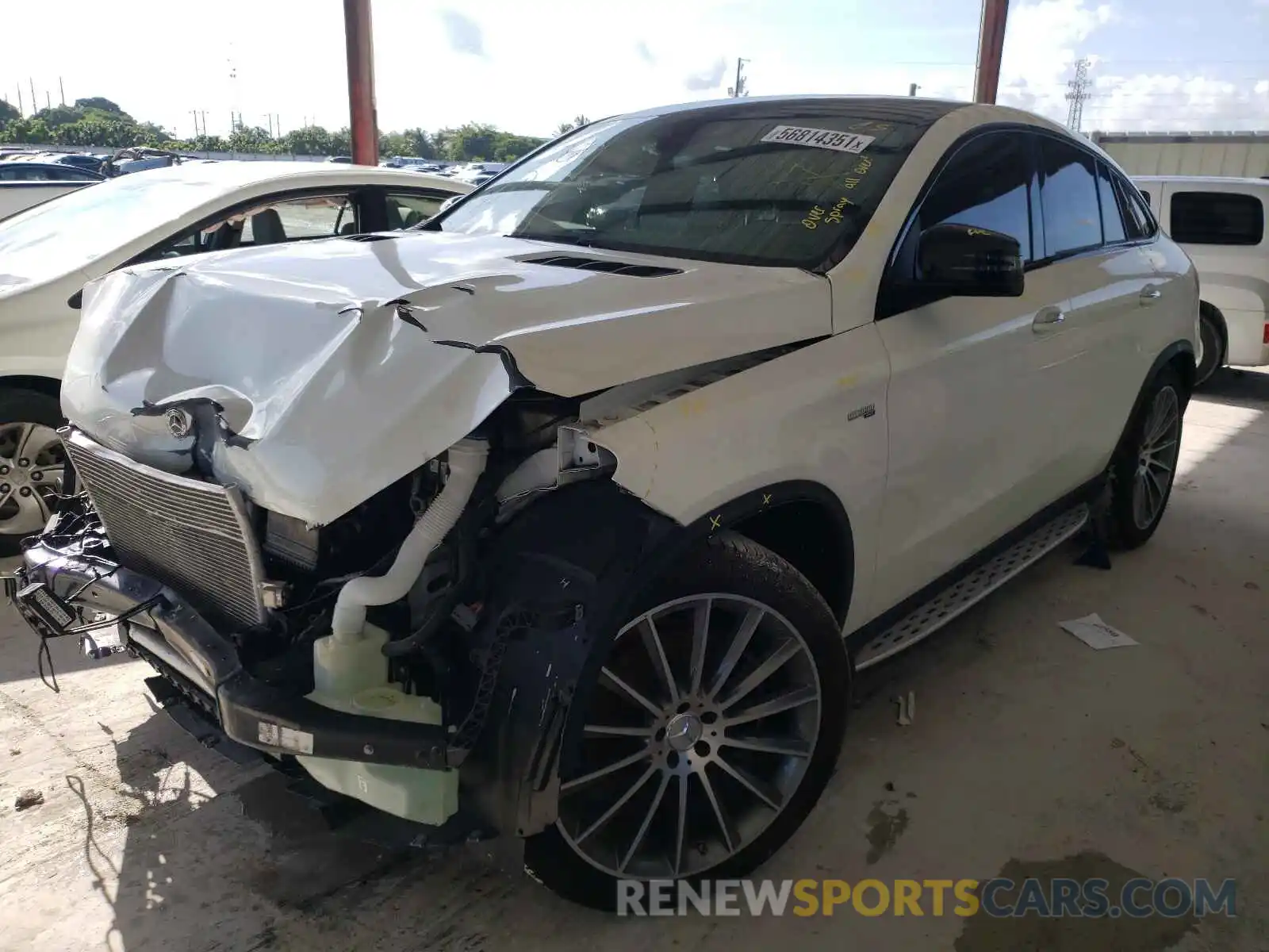 2 Photograph of a damaged car 4JGED6EB1KA153907 MERCEDES-BENZ GLE-CLASS 2019