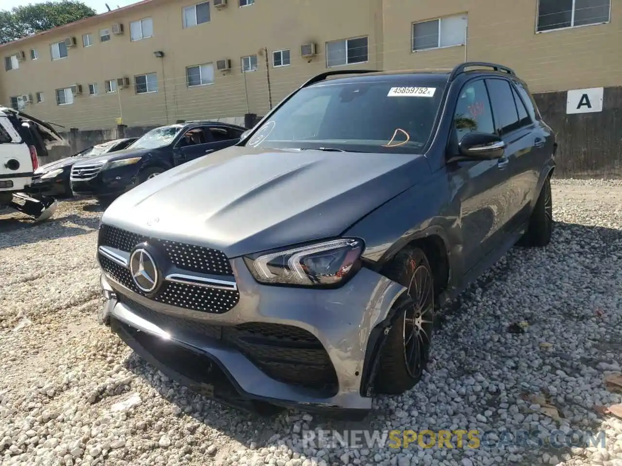 2 Photograph of a damaged car 4JGFB4JB4LA105629 MERCEDES-BENZ GLE-CLASS 2020