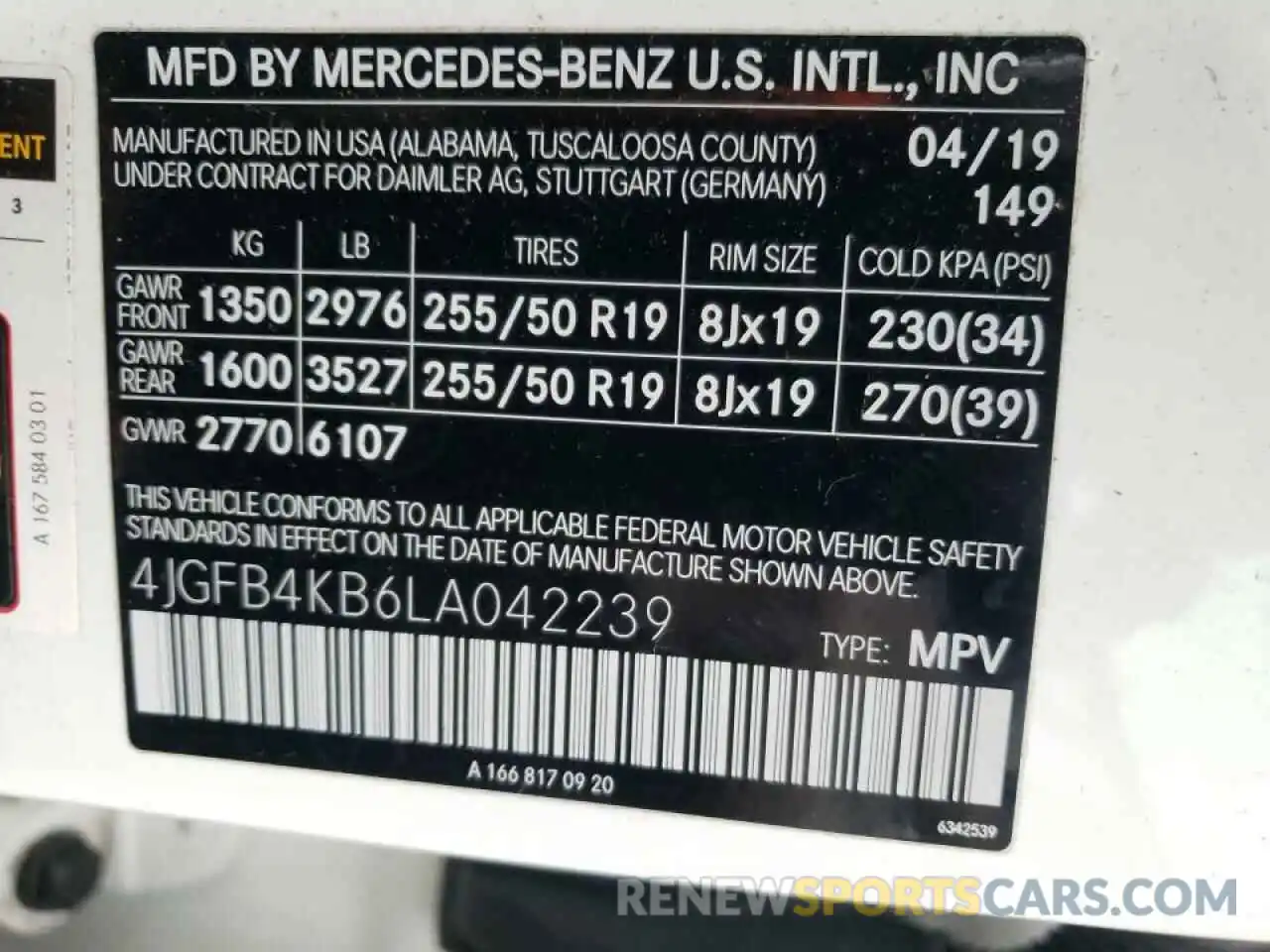 10 Фотография поврежденного автомобиля 4JGFB4KB6LA042239 MERCEDES-BENZ GLE-CLASS 2020