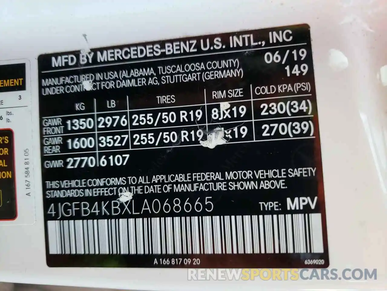 10 Фотография поврежденного автомобиля 4JGFB4KBXLA068665 MERCEDES-BENZ GLE-CLASS 2020