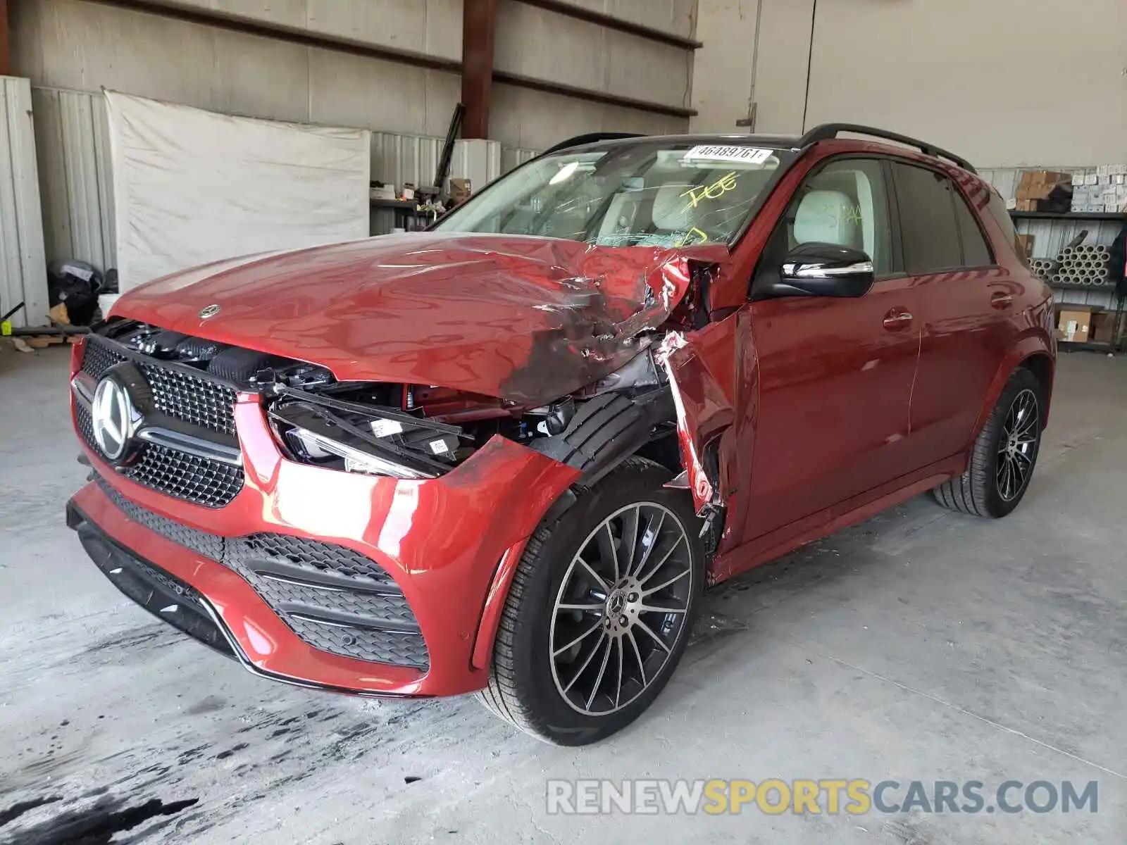 2 Photograph of a damaged car 4JGFB4JBXMA313449 MERCEDES-BENZ GLE-CLASS 2021