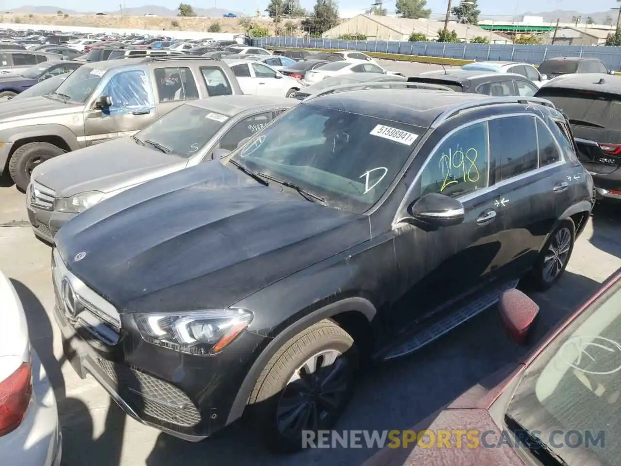 2 Photograph of a damaged car 4JGFB4JE2MA305386 MERCEDES-BENZ GLE-CLASS 2021