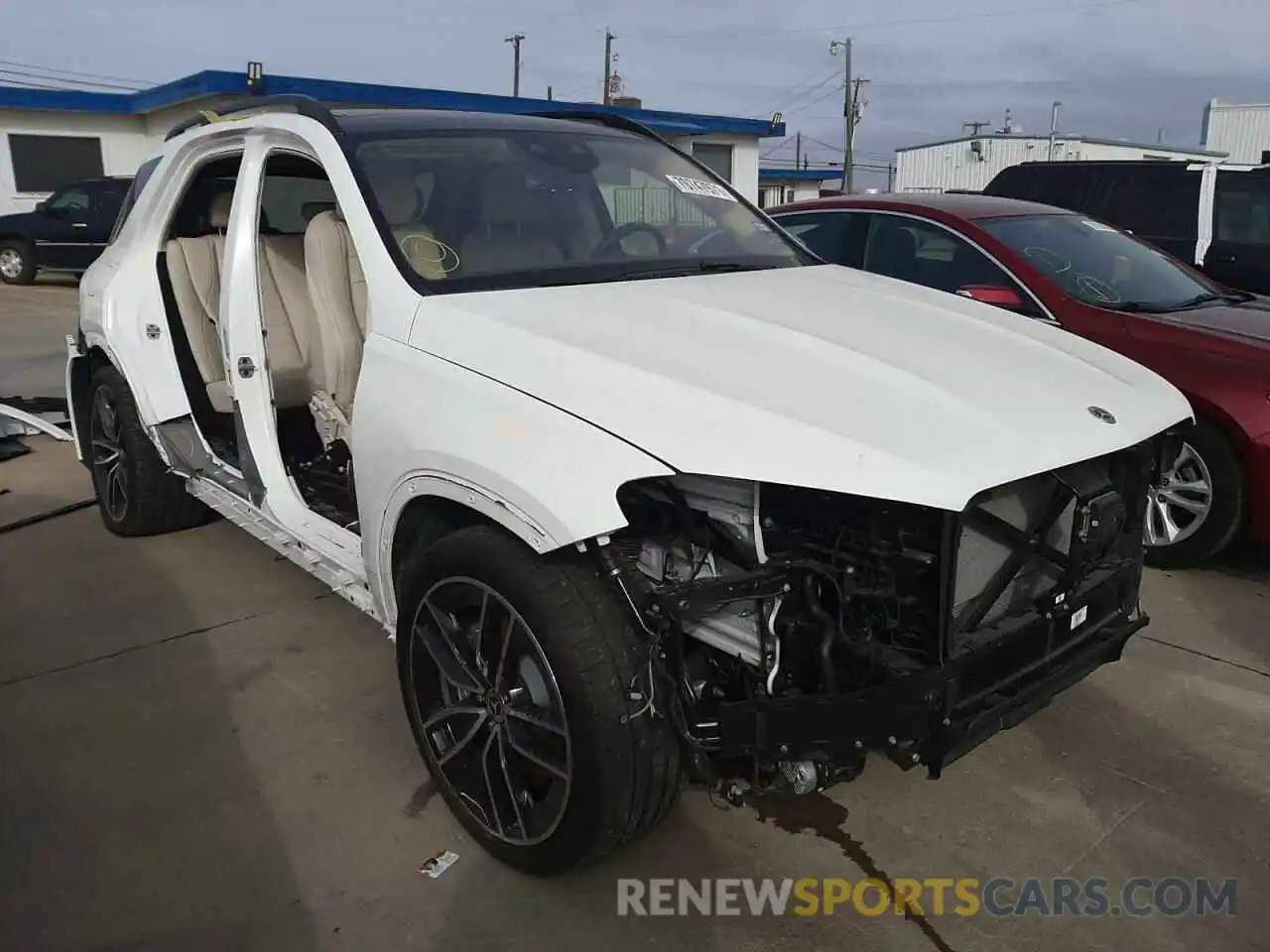 1 Photograph of a damaged car 4JGFB5KB2MA527596 MERCEDES-BENZ GLE-CLASS 2021