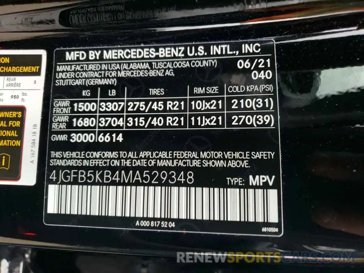 10 Фотография поврежденного автомобиля 4JGFB5KB4MA529348 MERCEDES-BENZ GLE-CLASS 2021