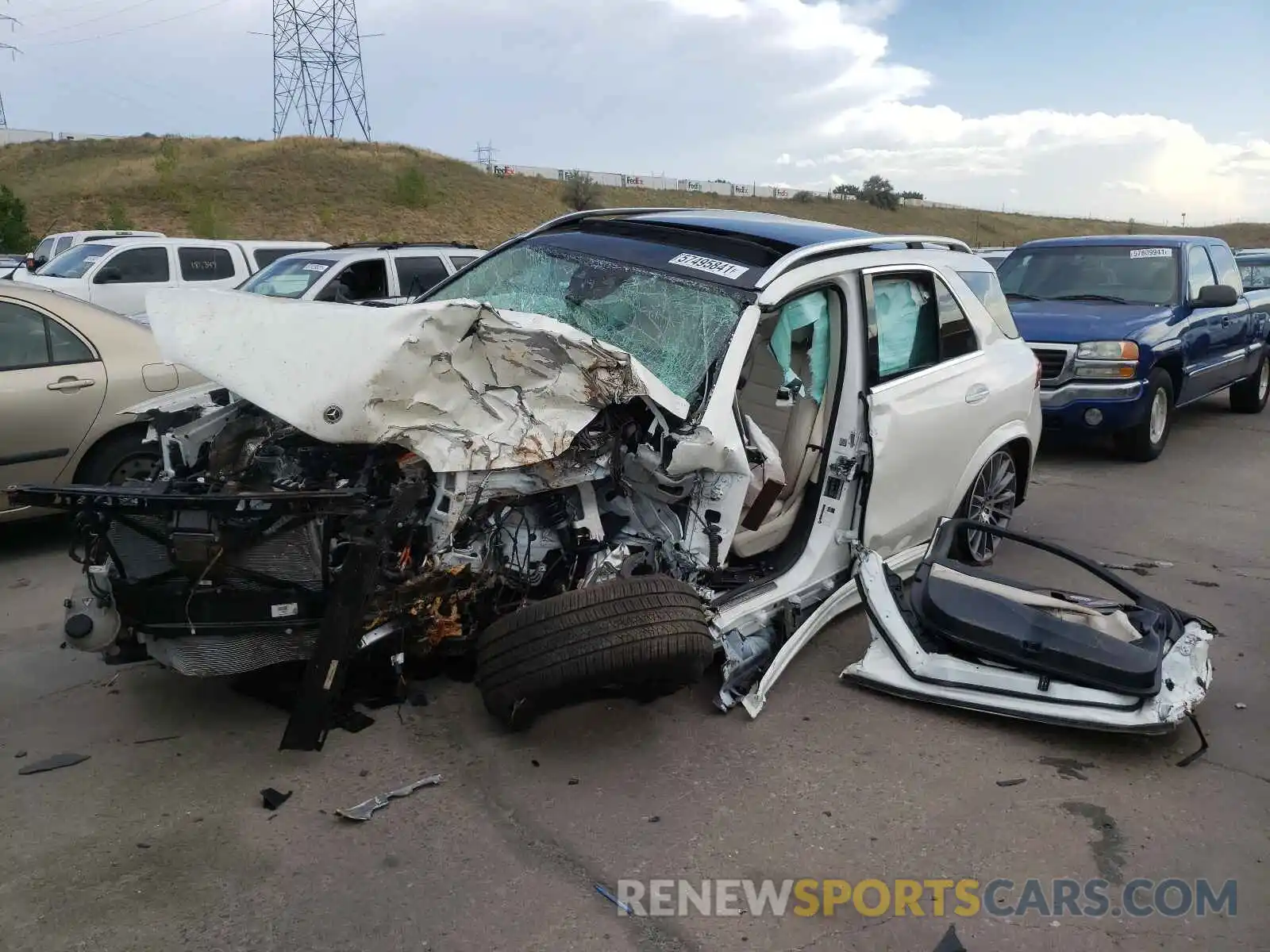 2 Photograph of a damaged car 4JGFB5KBXMA552312 MERCEDES-BENZ GLE-CLASS 2021