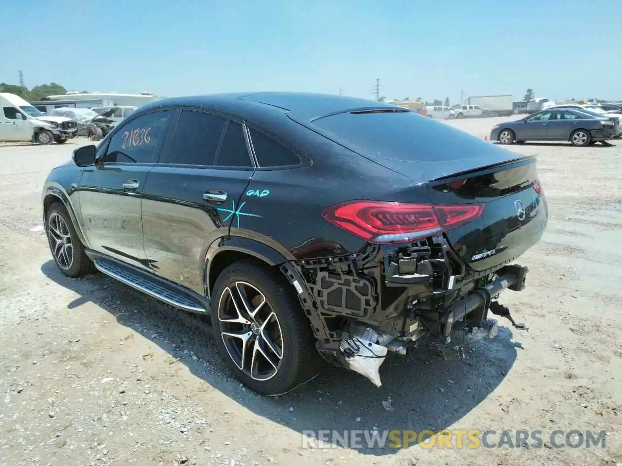 3 Photograph of a damaged car 4JGFD6BB6MA534129 MERCEDES-BENZ GLE-CLASS 2021