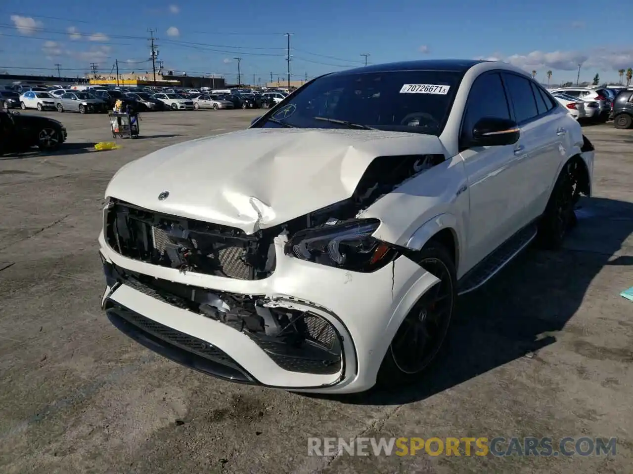 2 Photograph of a damaged car 4JGFD8KB5MA385059 MERCEDES-BENZ GLE-CLASS 2021