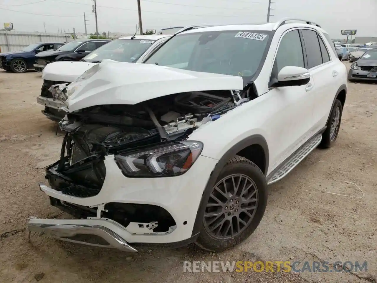 2 Photograph of a damaged car 4JGFB4JB7NA705578 MERCEDES-BENZ GLE-CLASS 2022